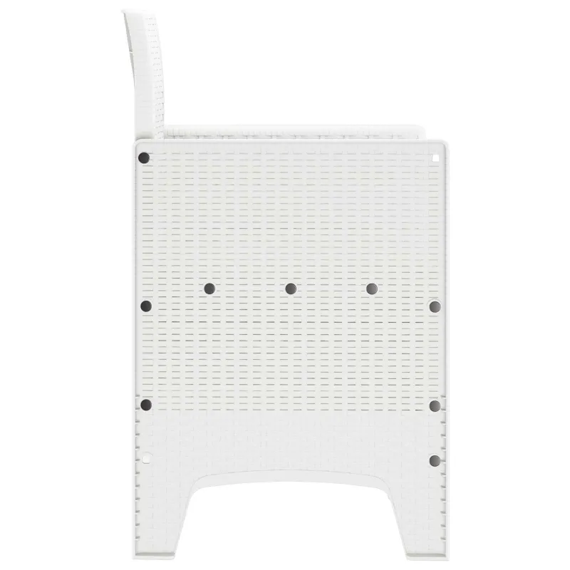 Sodo Kėdė su pagalve 2 pcs Balta 53 x 49 x 85 cm Polipropilenas