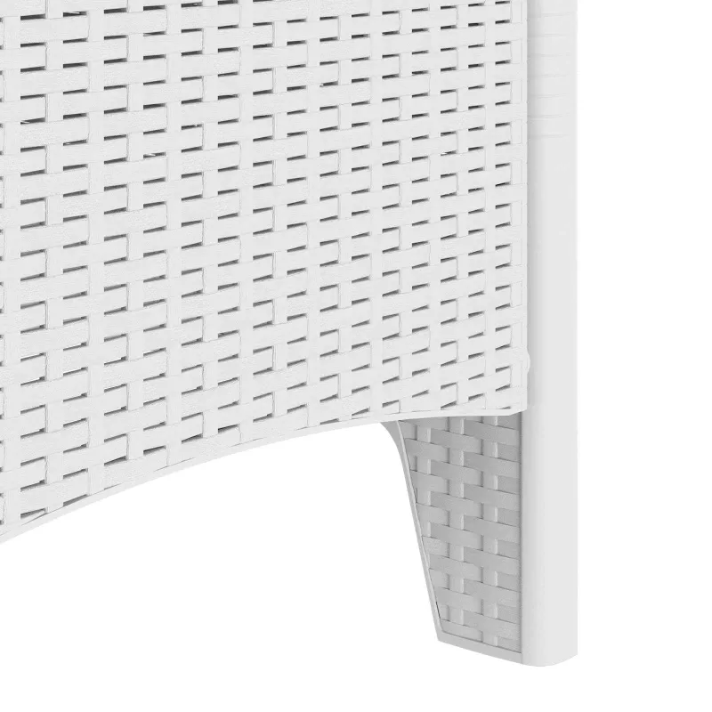 Sodo Kėdė su pagalve 2 pcs Balta 53 x 49 x 85 cm Polipropilenas