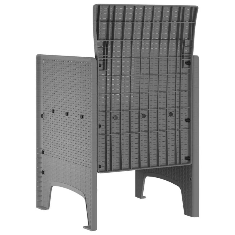 Sodo Kėdė 2 pcs Šviesiai pilka 53 x 49 x 85 cm Polipropilenas