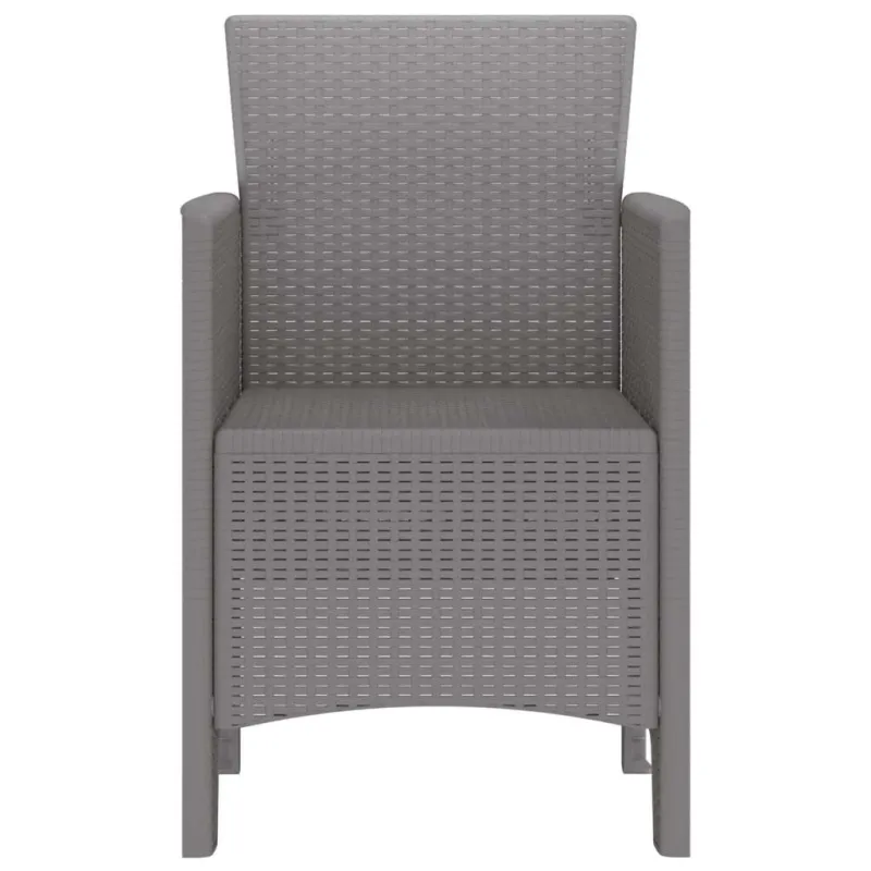 Sodo Kėdė 2 pcs Šviesiai pilka 53 x 49 x 85 cm Polipropilenas