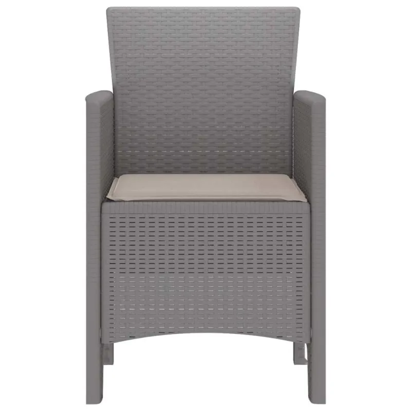 Sodo Kėdė 2 pcs Šviesiai pilka 53 x 49 x 85 cm Polipropilenas