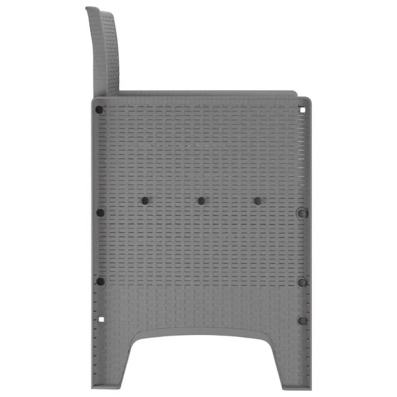 Sodo Kėdė 2 pcs Šviesiai pilka 53 x 49 x 85 cm Polipropilenas