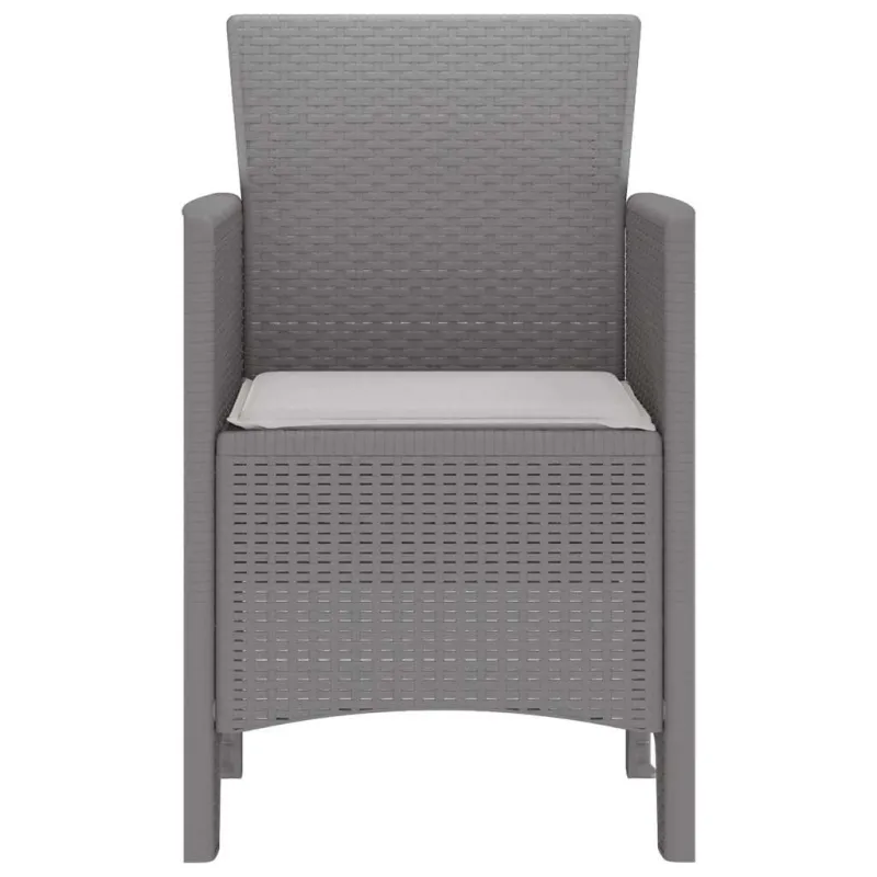 Sodo Kėdė 2 pcs Šviesiai pilka 53 x 49 x 85 cm Polipropilenas