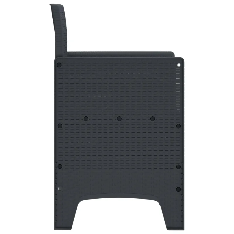 Sodo Kėdė 4 pcs Antracitas 53 x 49 x 85 cm Polipropilenas