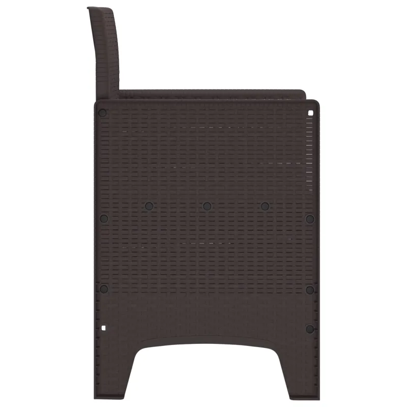 Sodo Kėdė su pagalve 4 pcs Ruda 53 x 49 x 85 cm Polipropilenas