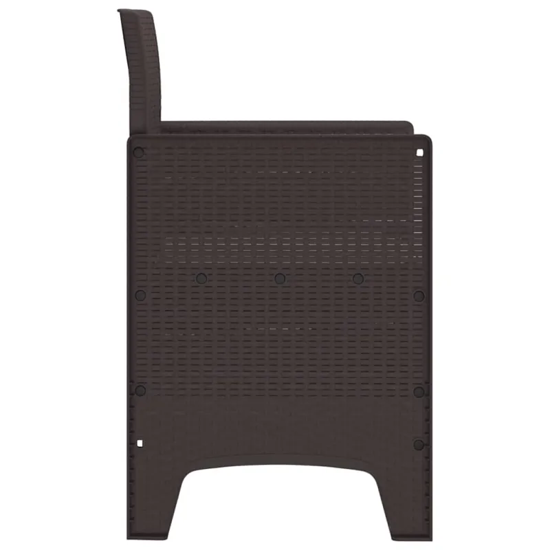 Sodo Kėdė su pagalve 4 pcs Ruda 53 x 49 x 85 cm Polipropilenas