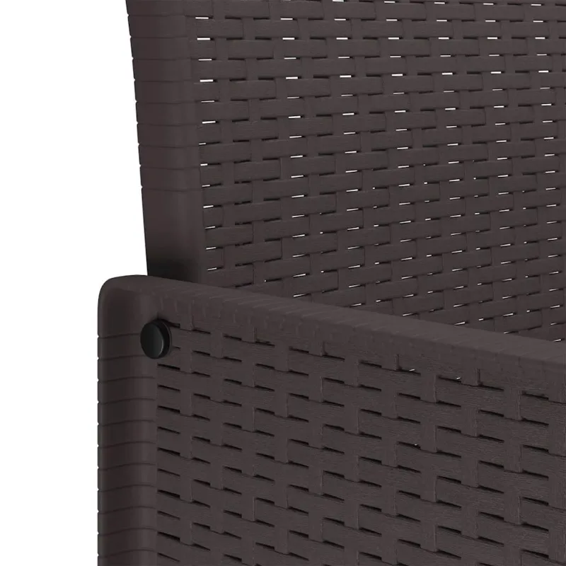 Sodo Kėdė su pagalve 4 pcs Ruda 53 x 49 x 85 cm Polipropilenas
