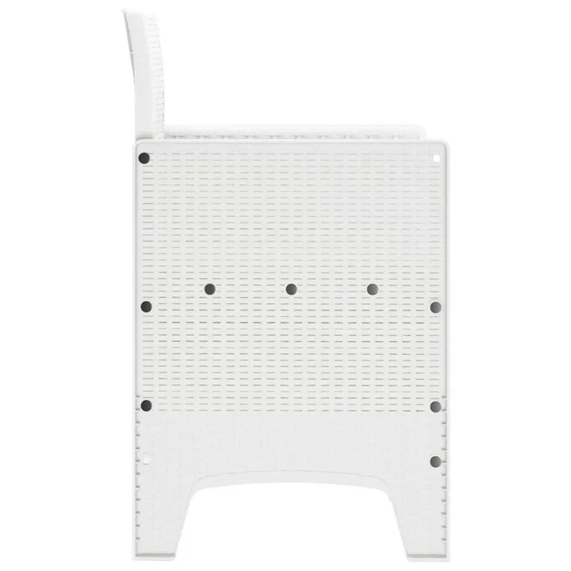 Sodo Kėdė su pagalve 4 pcs Balta 53 x 49 x 85 cm Polipropilenas