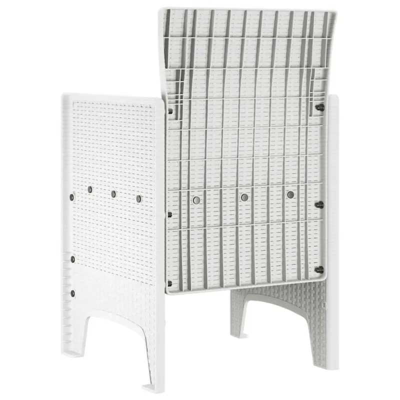 Sodo Kėdė su pagalve 4 pcs Balta 53 x 49 x 85 cm Polipropilenas