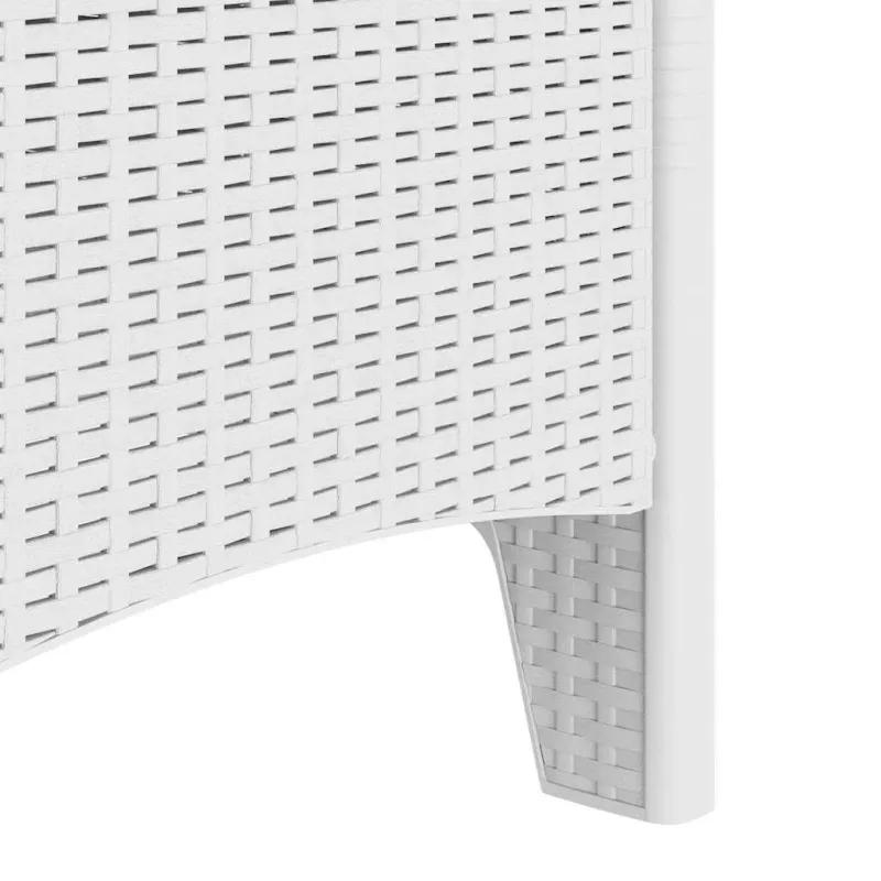 Sodo Kėdė su pagalve 4 pcs Balta 53 x 49 x 85 cm Polipropilenas