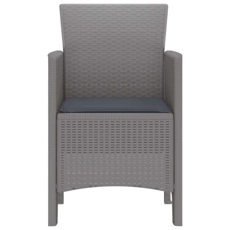 Sodo Kėdė 4 pcs Šviesiai pilka 53 x 49 x 85 cm Polipropilenas