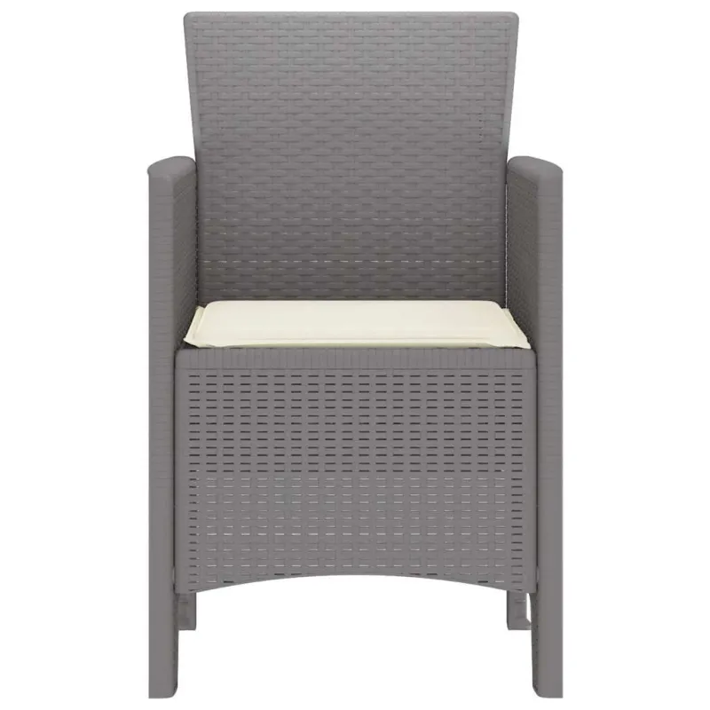 Sodo Kėdė 4 pcs Šviesiai pilka 53 x 49 x 85 cm Polipropilenas