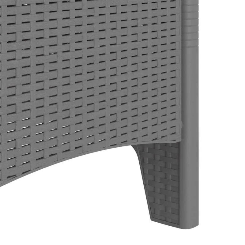 Sodo Kėdė 4 pcs Šviesiai pilka 53 x 49 x 85 cm Polipropilenas