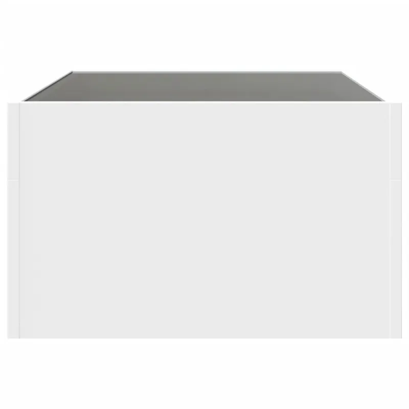 Kavos staliukas su Infinity LED lemputėmis, baltas, 70x50x30cm