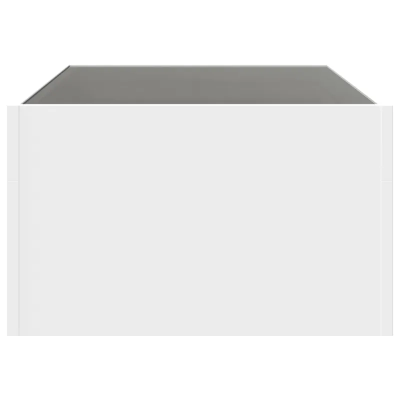 Kavos staliukas su Infinity LED lemputėmis, baltas, 90x50x30cm