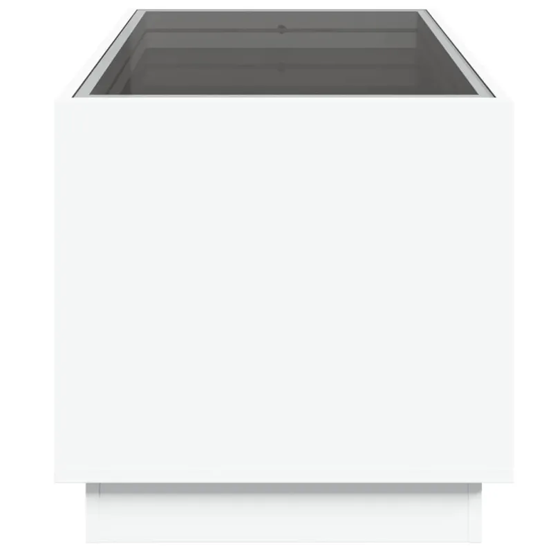 Kavos staliukas su Infinity LED lemputėmis, baltas, 70x50x50cm
