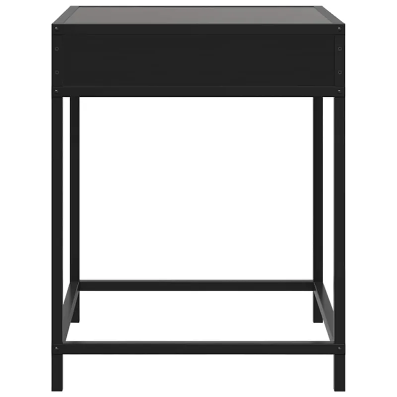 Kavos staliukas su Infinity LED lemputėmis, juodas, 40x40x51cm