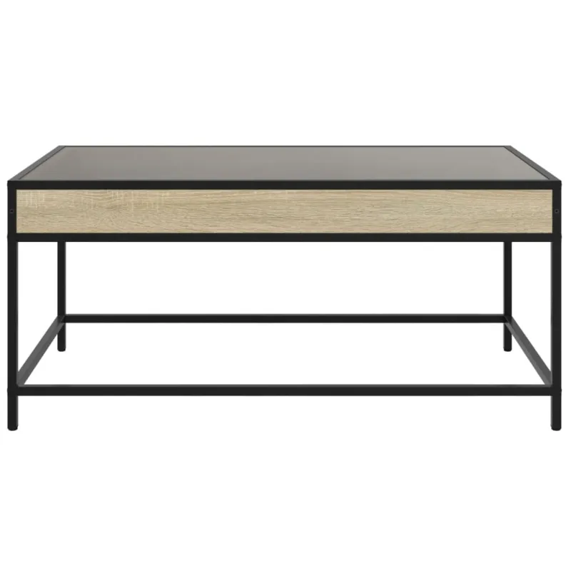 Kavos staliukas su Infinity LED lemputėmis, ąžuolo, 90x50x41cm