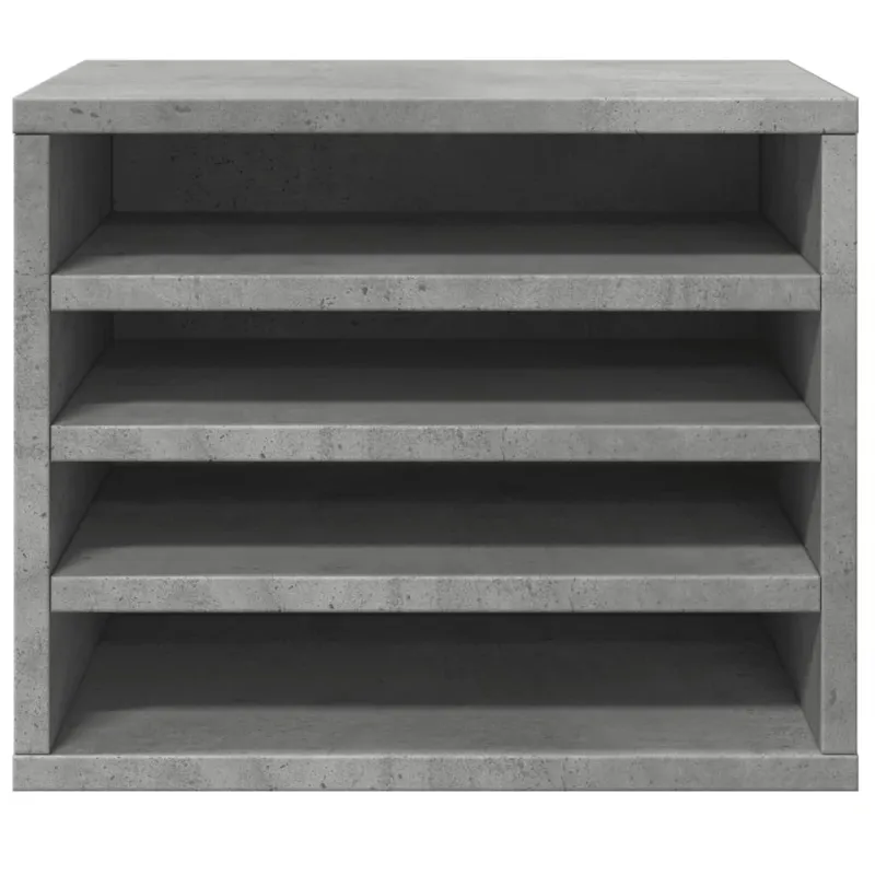 Rašomojo stalo lentyna, betono, 36x26x29,5cm, apdirbta mediena