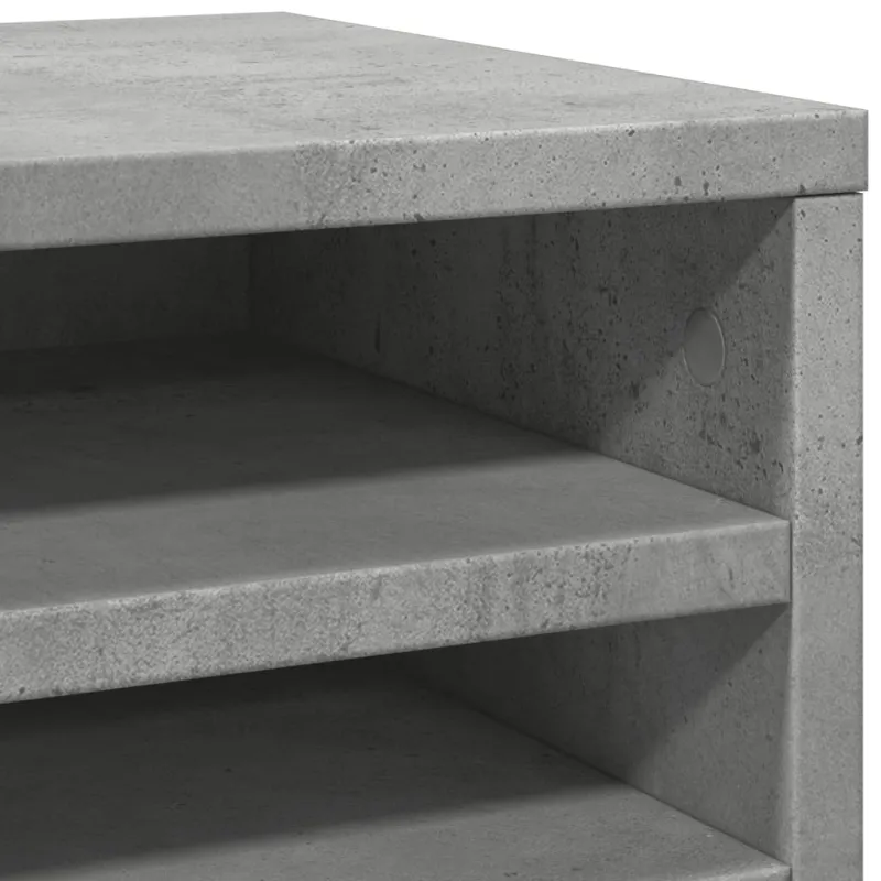 Rašomojo stalo lentyna, betono, 36x26x29,5cm, apdirbta mediena