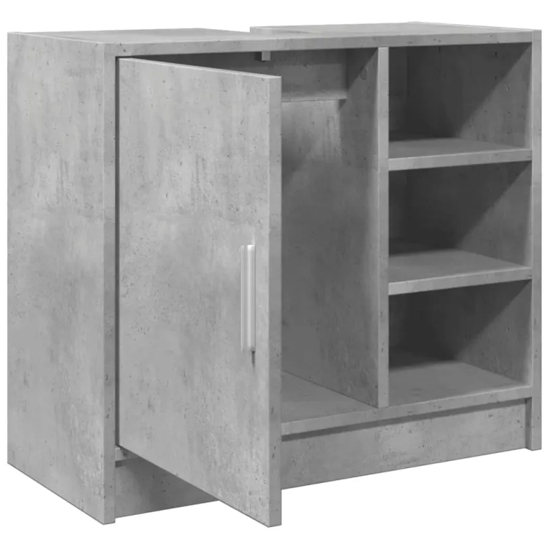 Spintelė praustuvui, betono, 63x29x55cm, apdirbta mediena