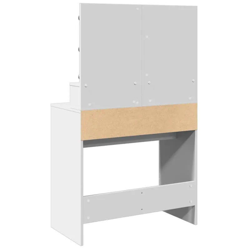 Kosmetinis staliukas su LED, baltos spalvos, 80x41x134,5cm