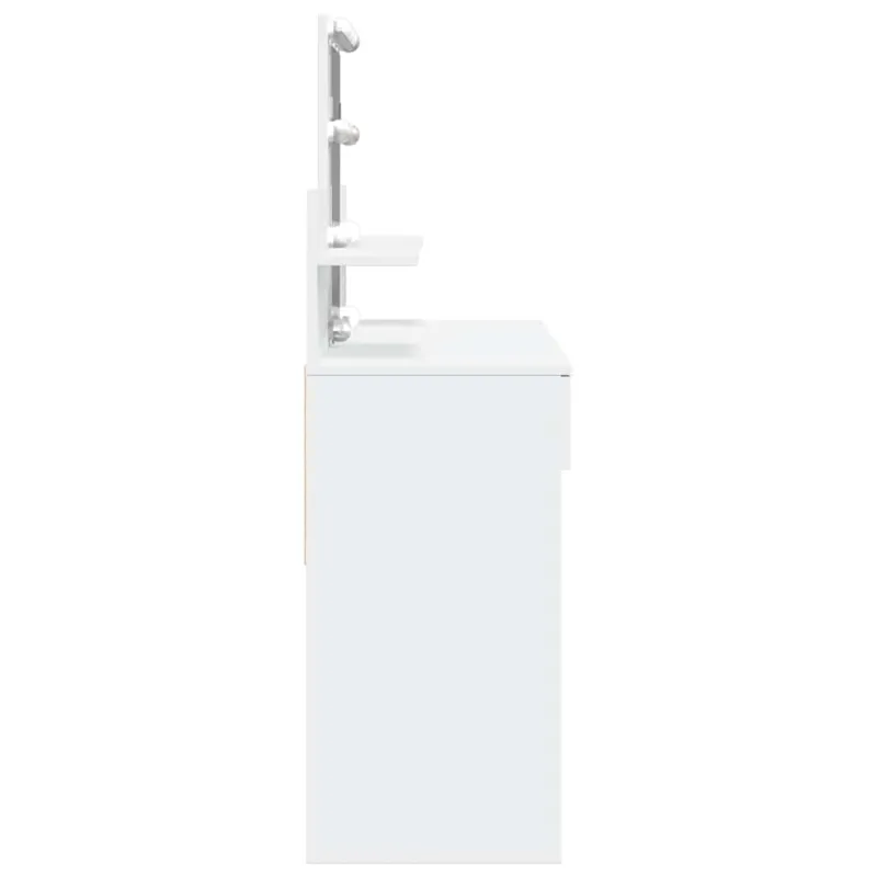 Kosmetinis staliukas su LED, baltos spalvos, 100x40x130cm