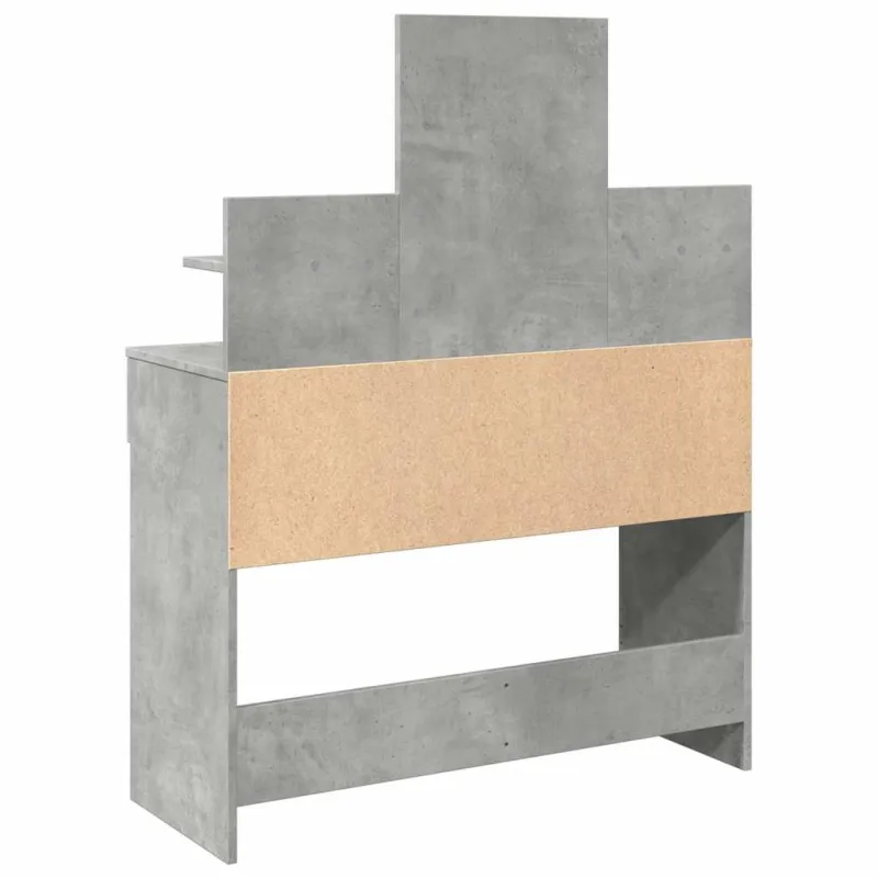 Kosmetinis staliukas su LED, betono pilkas, 100x40x130cm