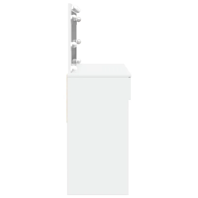 Kosmetinis staliukas su LED, baltos spalvos, 100x40x120cm