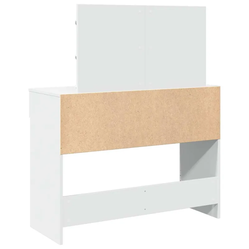 Kosmetinis staliukas su LED, baltos spalvos, 100x40x120cm