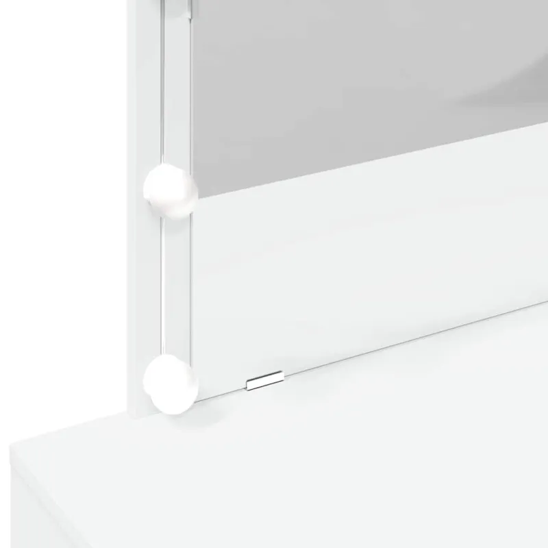 Kosmetinis staliukas su LED, baltos spalvos, 100x40x120cm