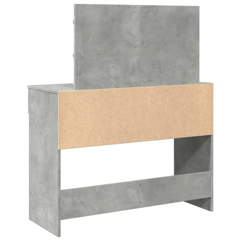 Kosmetinis staliukas su LED, betono pilkas, 100x40x120cm