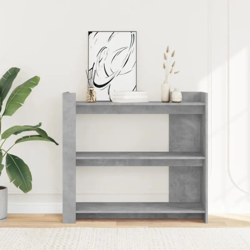 Konsolinis staliukas, betono, 100x35x90cm, apdirbta mediena