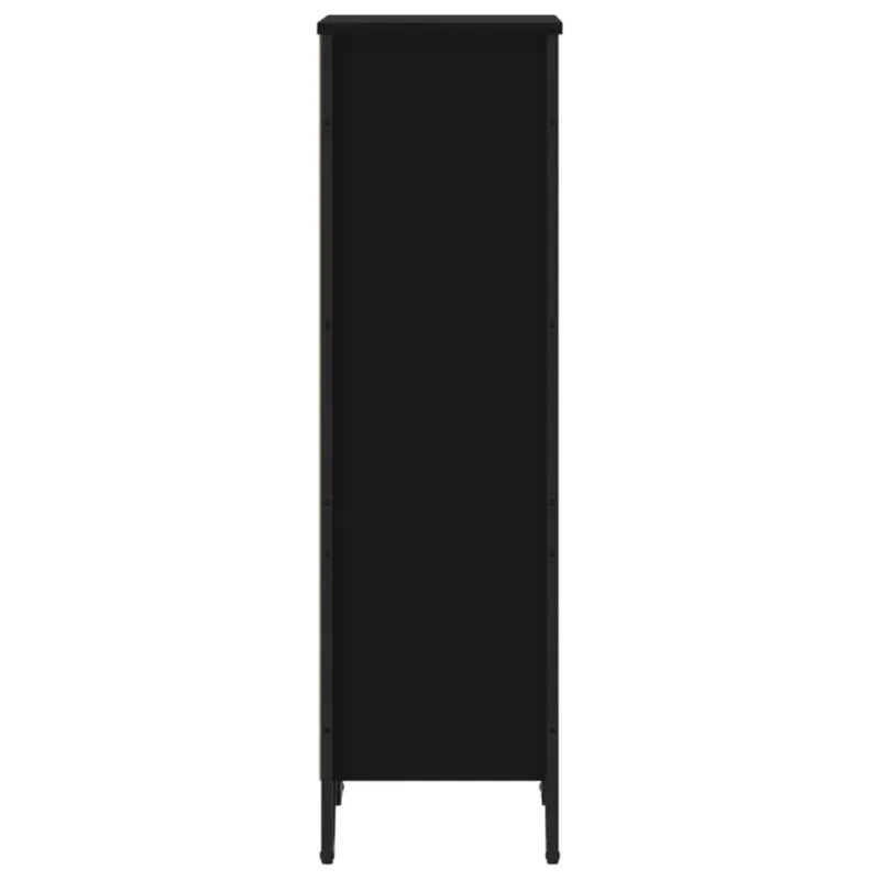 Knygų spinta, juodos spalvos, 50x31x106cm, apdirbta mediena
