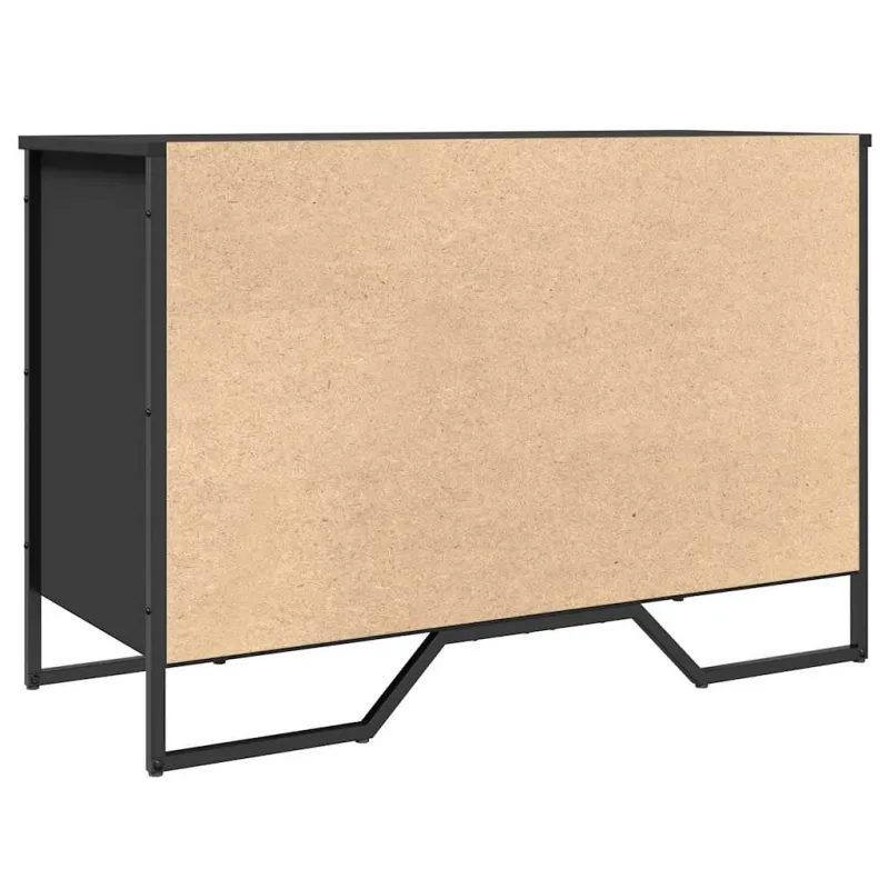 Spintelė batams, juodos spalvos, 90x38x61,5cm, apdirbta mediena