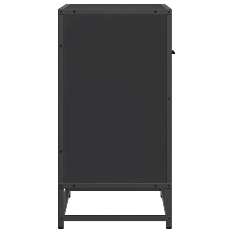 naktinė spintelė Juoda 60x31x60 cm Mediena ir metalas
