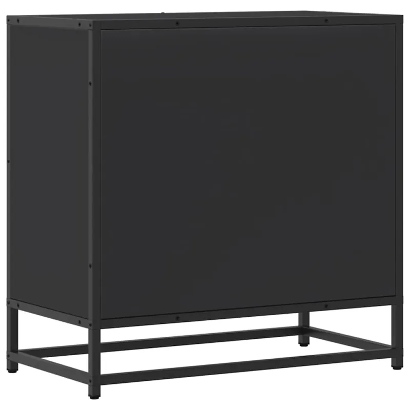 naktinė spintelė Juoda 60x31x60 cm Mediena ir metalas