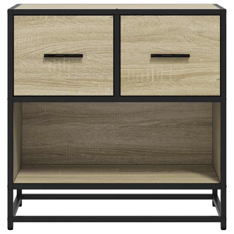 naktinė spintelė Sonoma ąžuolas 60x31x60 cm Mediena ir metalas