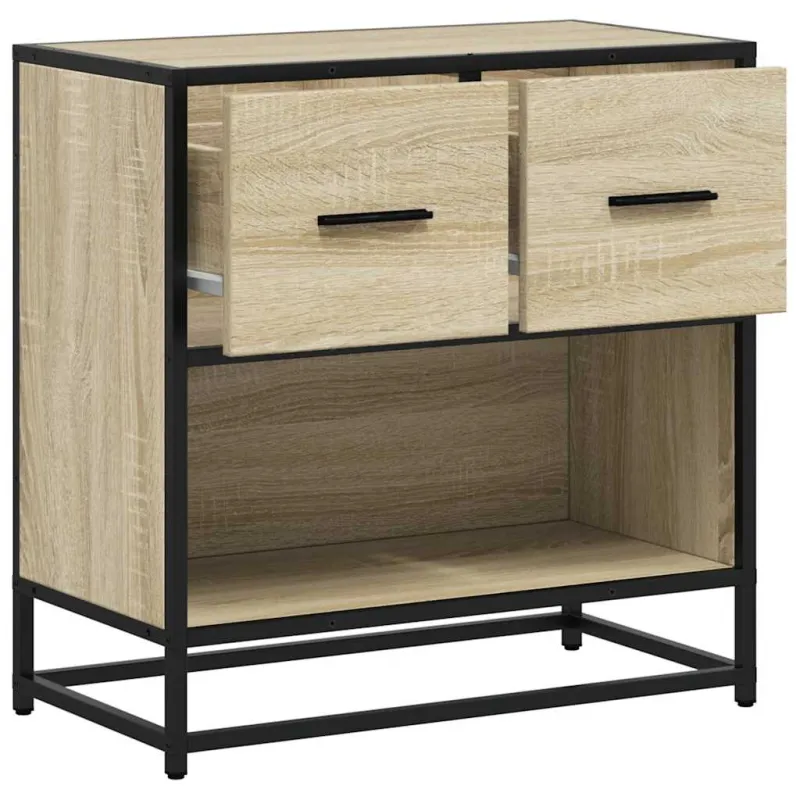 naktinė spintelė Sonoma ąžuolas 60x31x60 cm Mediena ir metalas