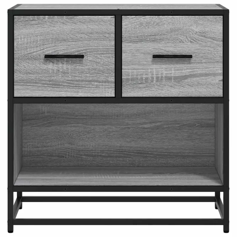 naktinė spintelė Pilka Sonoma 60x31x60 cm Mediena ir metalas