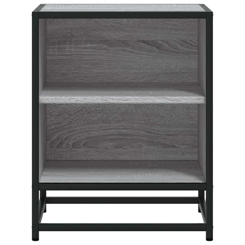Spintelės prie lovos 2 vnt Pilka Sonoma 40x31x50 cm