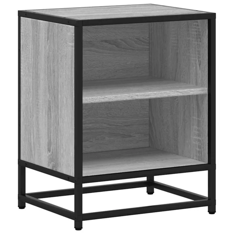 Spintelės prie lovos 2 vnt Pilka Sonoma 40x31x50 cm