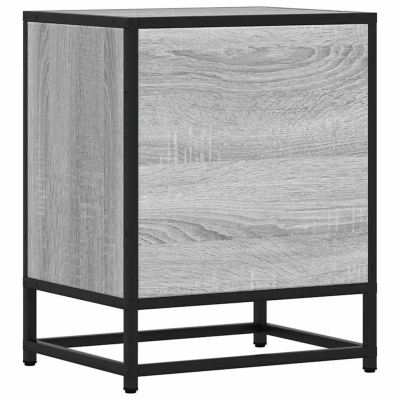 Spintelės prie lovos 2 vnt Pilka Sonoma 40x31x50 cm