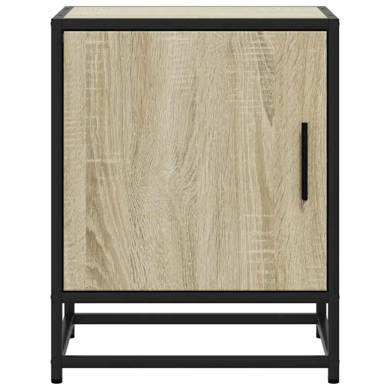 naktinė spintelė Sonoma ąžuolas 40x31x50 cm Mediena ir metalas