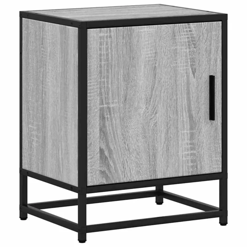 Spintelės prie lovos 2 vnt Pilka Sonoma 40x31x50 cm