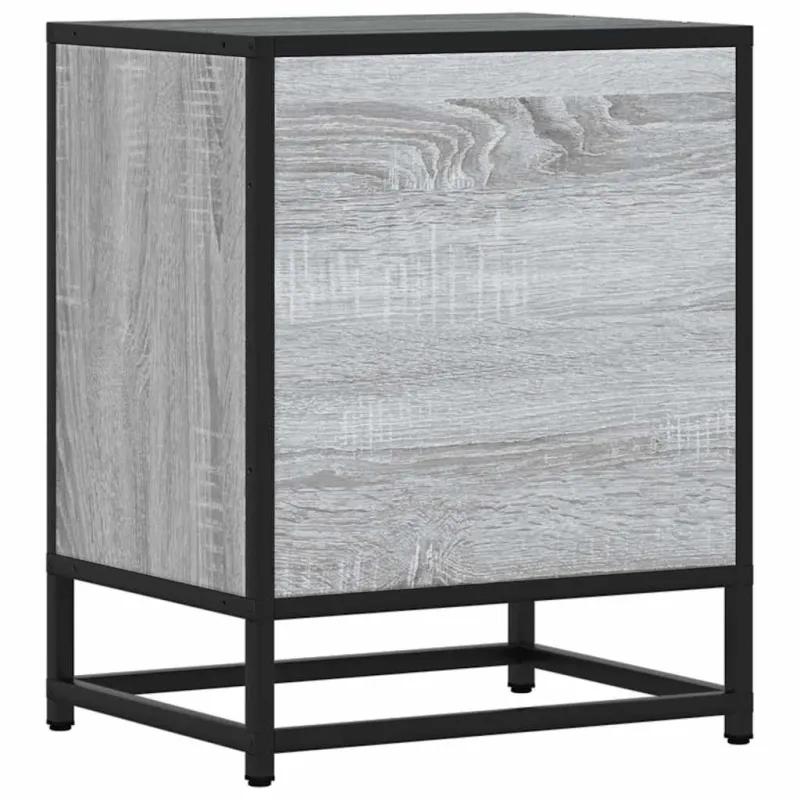 Spintelės prie lovos 2 vnt Pilka Sonoma 40x31x50 cm
