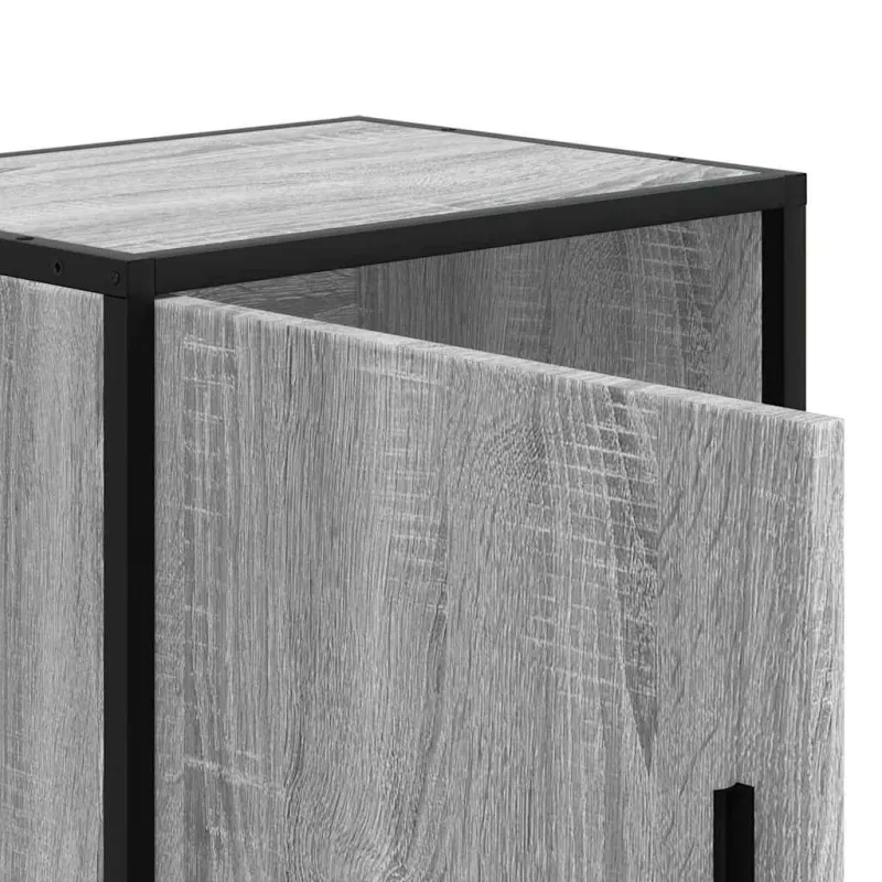 Spintelės prie lovos 2 vnt Pilka Sonoma 40x31x50 cm