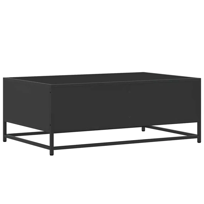 Kavos staliukas, juodas, 90x57x35cm, apdirbta mediena/metalas
