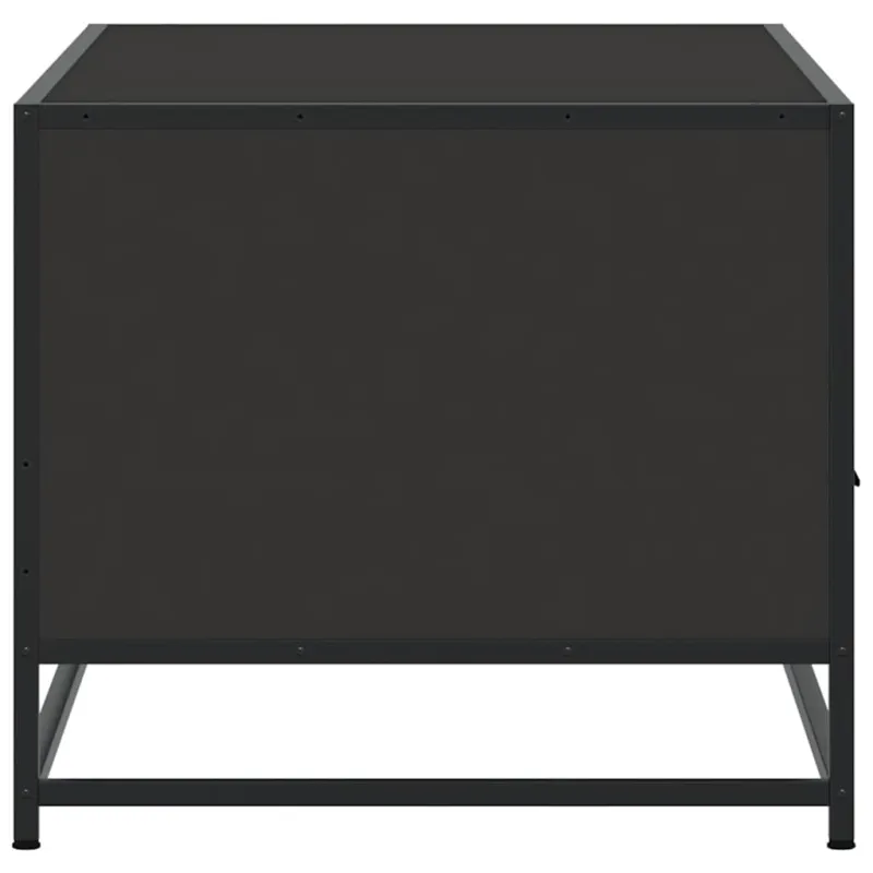 Kavos staliukas, juodas, 100x50x45cm, apdirbta mediena/metalas