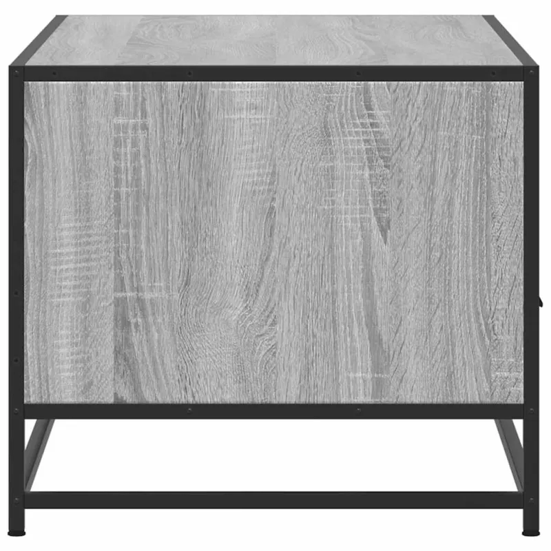 Kavos staliukas, pilkas ąžuolo, 100x50x45cm, mediena ir metalas